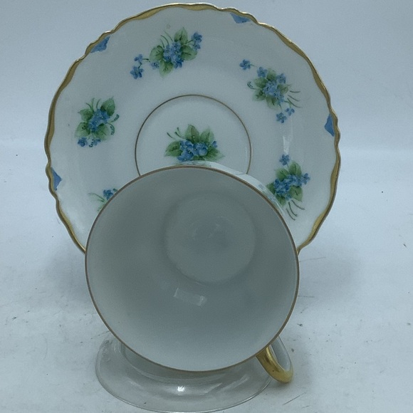 Empress H & C Bavaria Blue Floral Cup and Saucer - Picture 2 of 9